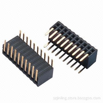 Side Entry 1.27mm Pitch Female Headers, Dual-row